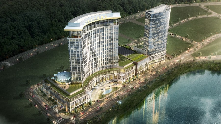 5년째 공사 중단으로 흉물이 되어버린 골든테라시티 내 복합 리조트