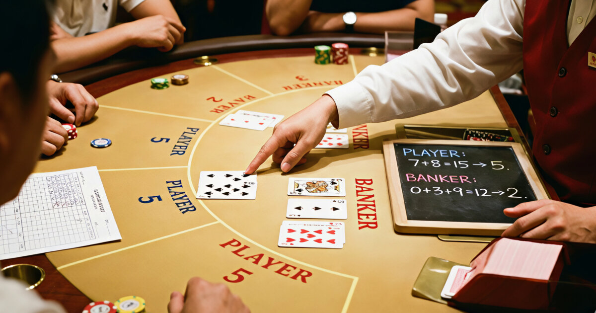 바카라 점수 계산(Baccarat Scoring): 모듈러 10 법칙과 승률의 수학적 원리