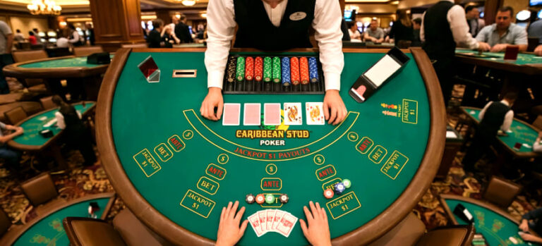캐리비안 스터드 포커(Caribbean Stud Poker): 규칙, 특징 및 잭팟 시스템 완벽 이해