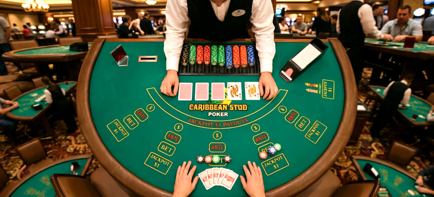 캐리비안 스터드 포커(Caribbean Stud Poker): 규칙, 특징 및 잭팟 시스템 완벽 이해