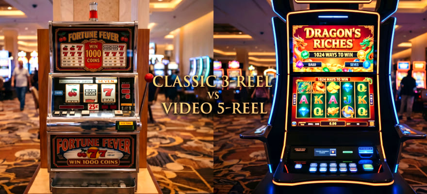 슬롯머신(Slot Machine): 클래식 3릴 vs 비디오 5릴 차이점 정리