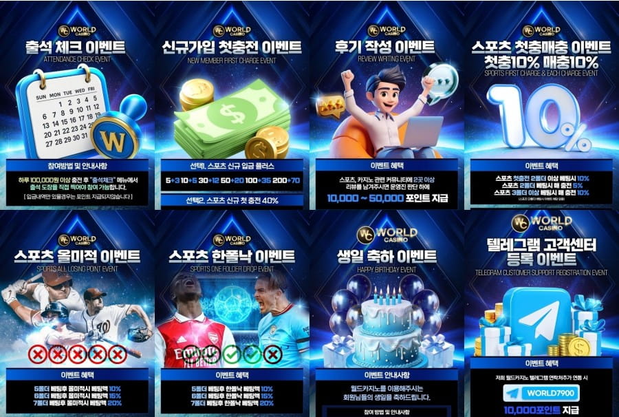 월드 토토 쿠폰 이벤트 프로모션 안내
