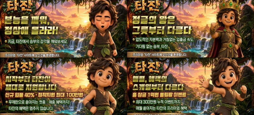 타잔 : 테더 무기명 가입 · 최대 1억원 롤링왕 이벤트