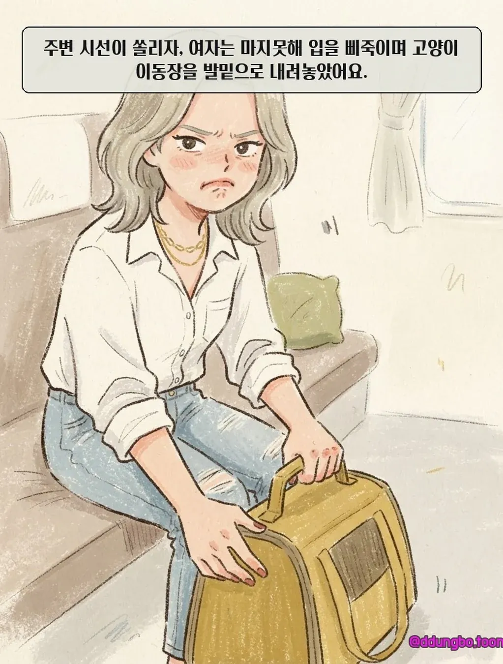 KTX 입석 빌런.manhwa 이동장이 자리 차지