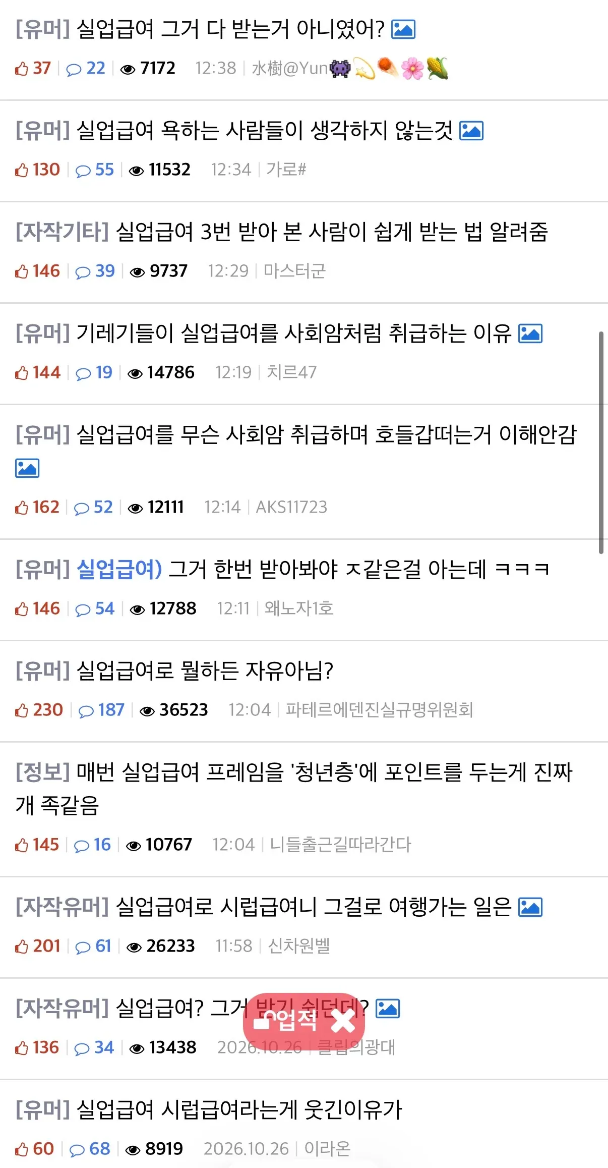 실업급여로 여행 간 게 죄냐 아니냐로 커뮤니티 활활