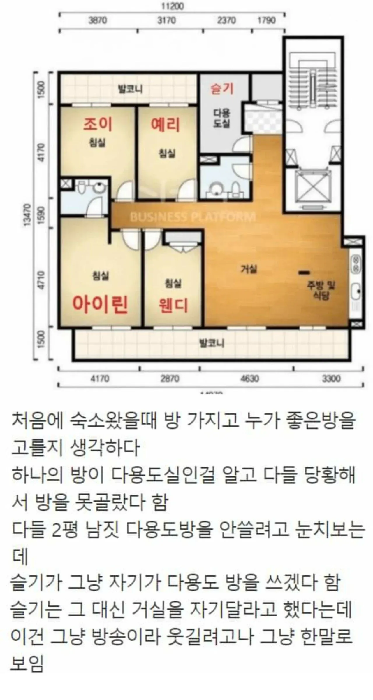 방 고르다 다용도실 자원한 슬기 인성