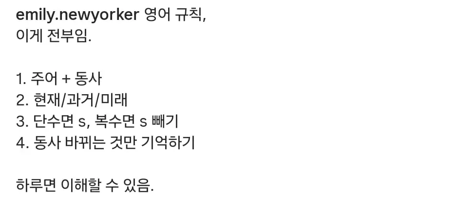 영어 문법 90%는 사실 이거라는데