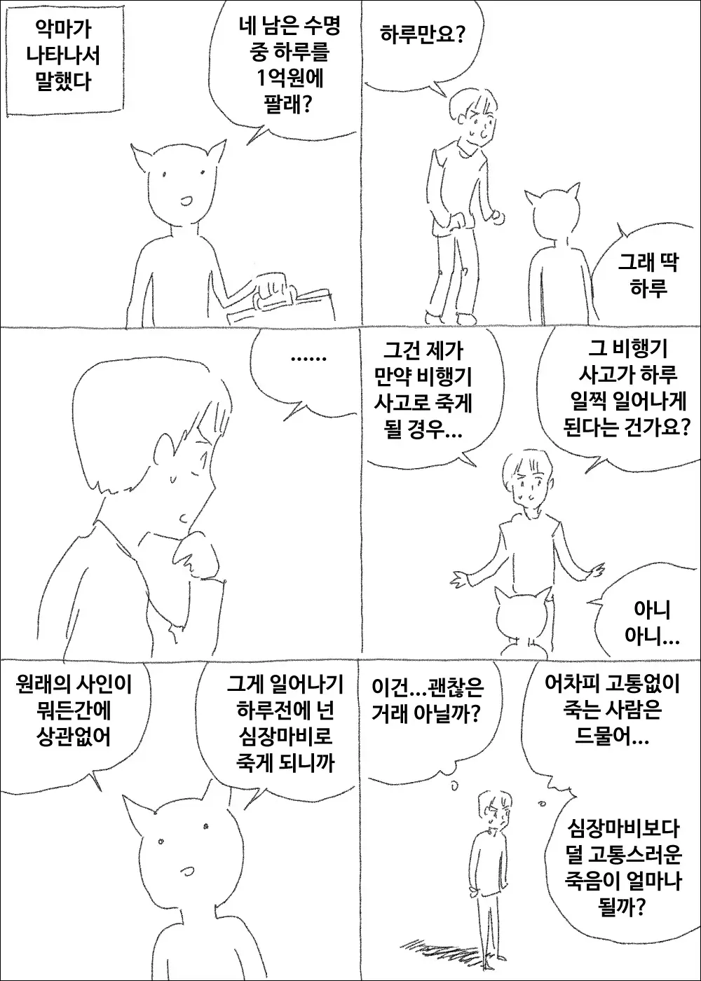 수명 하루에 1억, 악마의 거래 조건