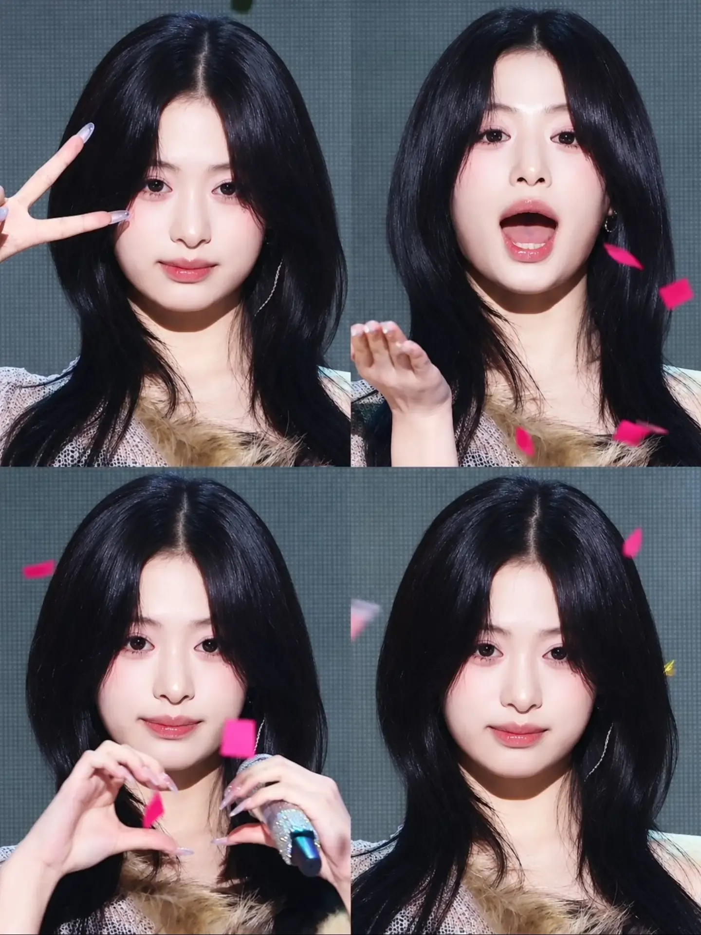 BABYMONSTER 아현 무대 위 하트 포즈