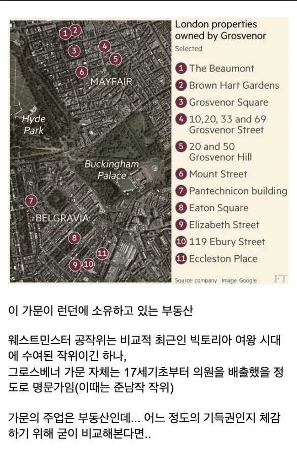 13조원 상속받은 웨스트민스터 공작 체감